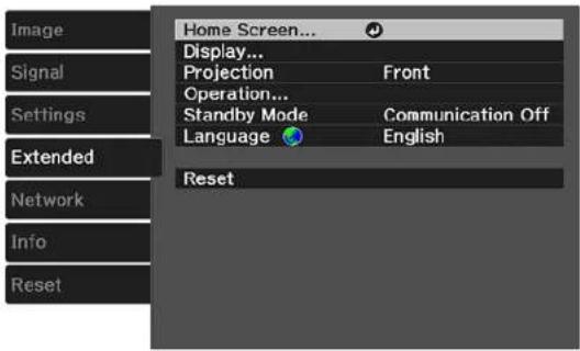 EPSON Home Cinema 4010 - SelectingtheLanguagefortheProjectorMenus - 1