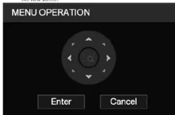 MENU OPERATION Enter Cancel
