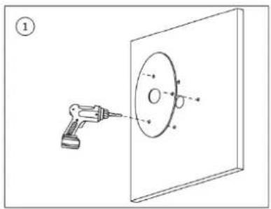 Dahua Technology Ultra IPC-HFW7442H-Z - Cable going through the mounting surface - 1