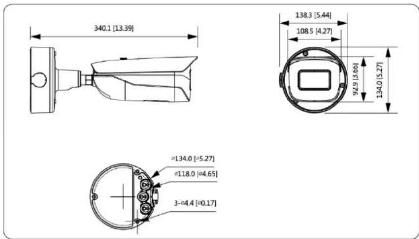 Dahua Technology Ultra IPC-HFW7442H-Z - Dimension 3.2 - 1