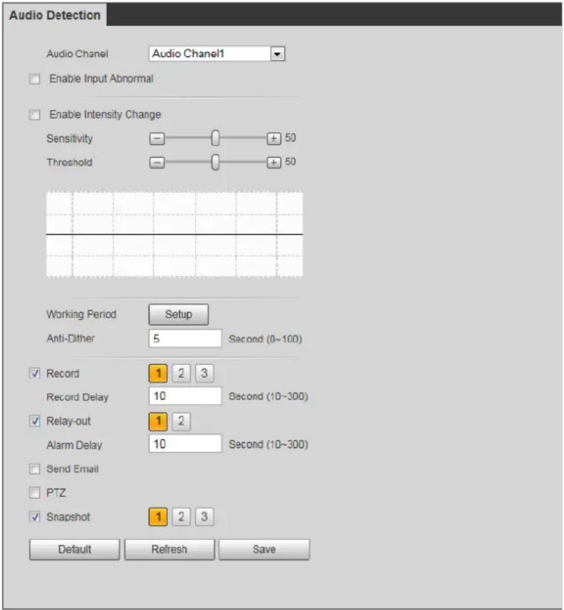 Dahua Technology Lite IPC-HFW3241T-ZAS - Setting Audio Detection - 1