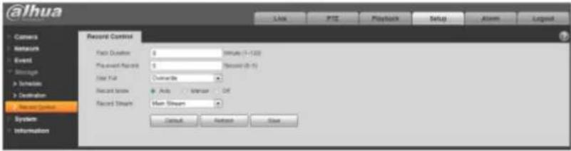 Dahua Technology Lite IPC-HFW2831T-ZS - Record control - 1