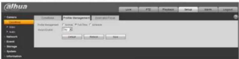 Dahua Technology Lite IPC-HFW2831T-ZS - Profile Management - 2