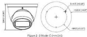 Dahua Technology Pro DH-HAC-HDW2802T-Z-A - Dimension - 3