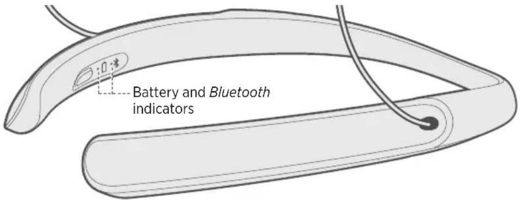 Battery and Bluetooth indicators