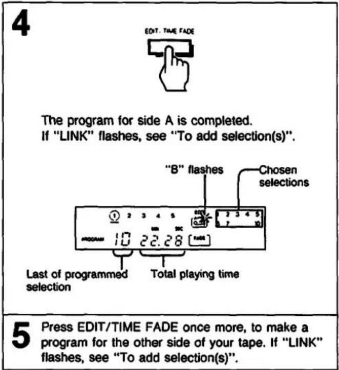 SONY CDP-C37 - Designating the Total Playing Time – Time Edit - 3