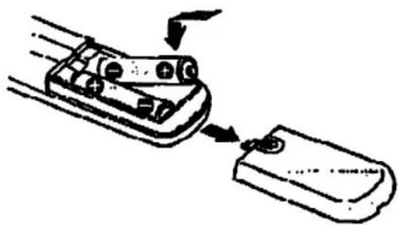 SONY CDP-CX151 - Inserting batteries into the remote - 1
