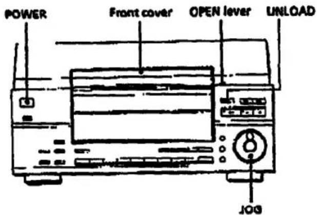 POWER Front cover OPEN lever UNLOAD BOR
