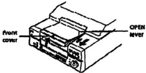 Front cover OPEN lever