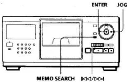 ENTER JOG MEMO SEARCH