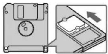 SONY MVC-FDR3 - Insert the floppy disk until it clicks. - 1