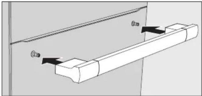 MIELE H 6870 BM - Mounting the door handle (depending on model) - 1
