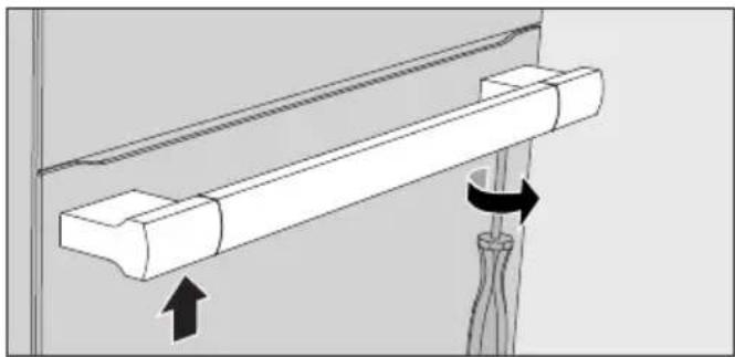 MIELE H 6870 BM - Mounting the door handle (depending on model) - 2