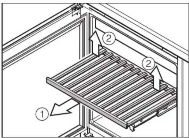MIELE MasterCool KWT 2601 SF - Moving the wooden shelves - 1