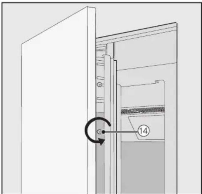 MIELE MasterCool KWT 2601 SF - Aligning the appliance door - 6
