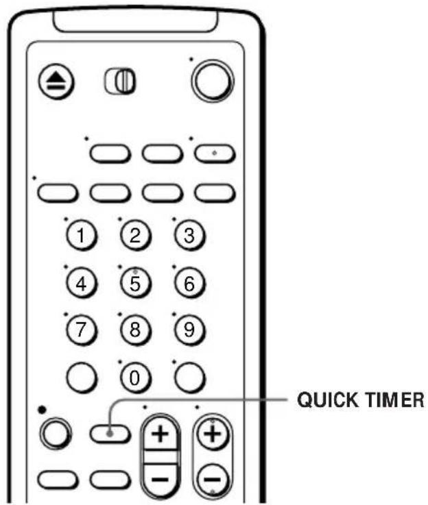 SONY SLV-777HF - Recording TV programs using the quick timer - 1