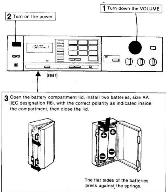 SONY STR-VX250 - BATTERY INSTALLATION - 1