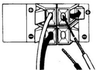 SONY STR-VX250 - Connecting speaker cord to the receiver - 3