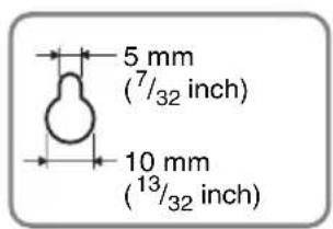 SONY BDV-E770W - Prepare screws (not supplied) that are suitable for the hole on the back of each speaker. See the illustrations below. - 2