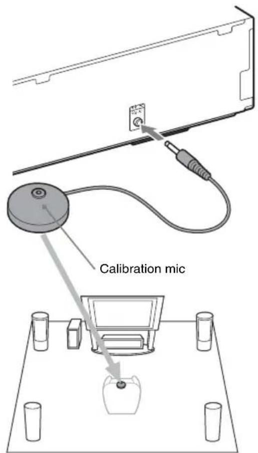 SONY BDV-E770W - Connect the calibration mic to the A.CAL MIC jack on the rear panel. - 1