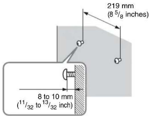 SONY BDV-E770W - Fasten the screws to the wall. - 1