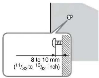 SONY BDV-E770W - Fasten the screws to the wall. - 2