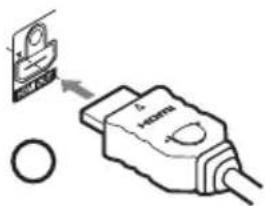 Diagram showing a connector with a cable and a magnified view of its internal structure, labeled 'H1mm'.