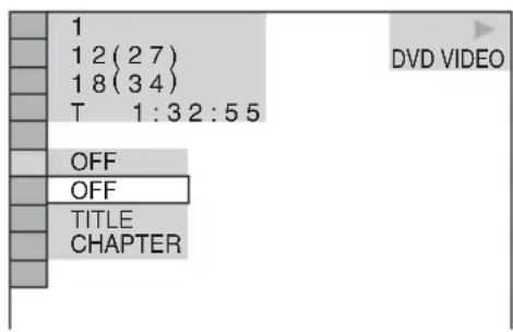 1 1 2(27) 1 8(34) T 1:3 2:5 5 OFF OFF TITLE CHAPTER DVD VIDEO