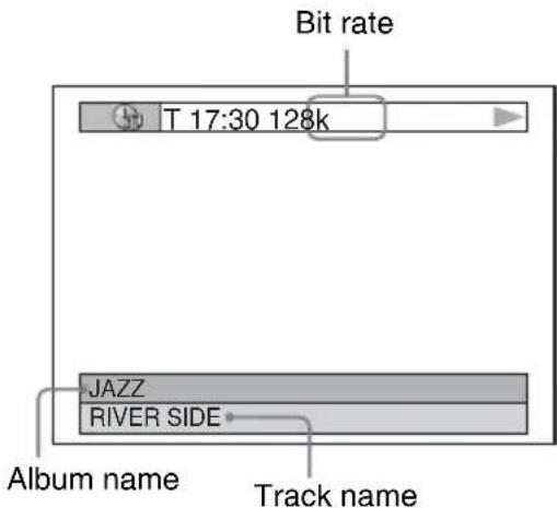 Bit rate T 17:30 128k JAZZ RIVER SIDE Album name Track name