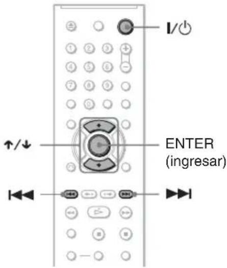 I/ ↑/↓ ENTER (ingresar)