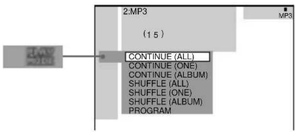 SONY DAV-C990 - Selecting the Play Mode (All Discs, One Disc, or Album) - 3