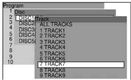 SONY DAV-C990 - Select the track you want to program. - 1