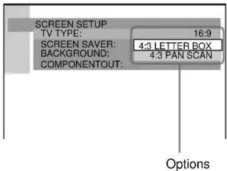 SONY DAV-C990 - Select an item using ↑/↓, then press ENTER or →. - 1