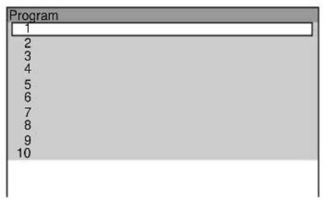 SONY DAV-C990 - In stop mode, press PLAY MODE repeatedly until "PROGRAM" appears on the front panel display. - 1