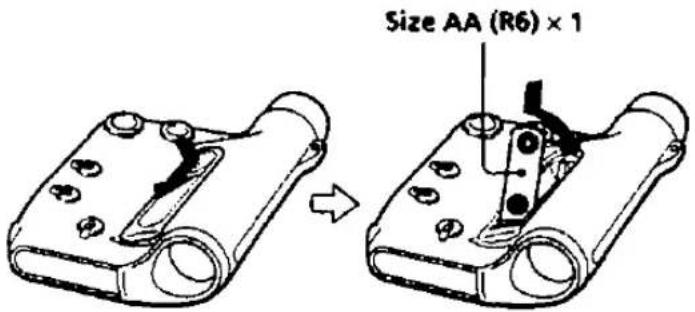 SONY SRF-X90 - Installing the Battery - 1