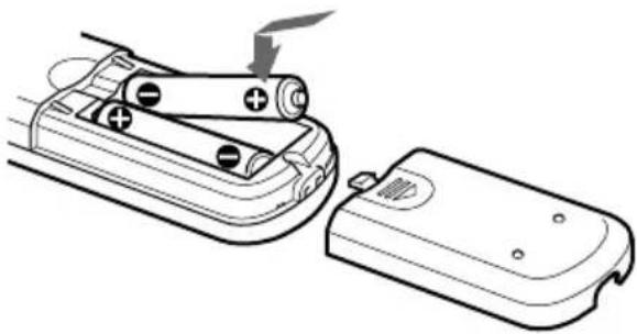 SONY SLV-669HF - Inserting the batteries - 1