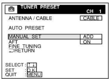 SONY SLV-669HF - Presetting all receivable channels automatically - 4