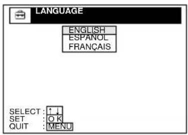 SONY SLV-669HF - Selecting a language - 5
