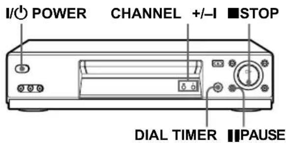 SONY SLV-N55 - Recording TV programs using the Dial Timer (SLV-N88 only) - 1