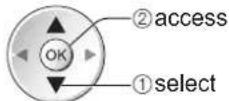 PANASONIC Viera TX-L32D28BW - ② Select "Child Lock List" - 2