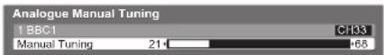 PANASONIC Viera TX-L32D28BW - Set Analogue channel manually Manual Tuning - 1