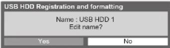 PANASONIC Viera TX-L32D28BW - Select the USB HDD for recording and start registration / setup - 10