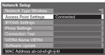 PANASONIC Viera TX-L32D28BW - Network settings for the Wireless LAN connection - 7