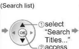PANASONIC Viera TX-L32D28BW - ■To search programme titles and view a list of the searched programmes - 3