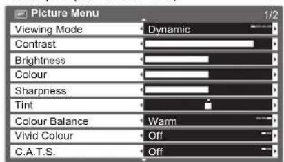 PANASONIC Viera TX-L32D28BW - Adjust or select - 1