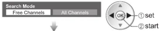 PANASONIC Viera TX-L32D28BW - Set all receivable digital satellite channels Auto Setup - 6