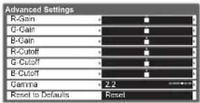 PANASONIC Viera TX-L32D28BW - Adjust the detailed picture settings Advanced Settings - 1