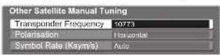 PANASONIC Viera TX-L32D28BW - Set Other Sat. channel manually Manual Tuning - 1