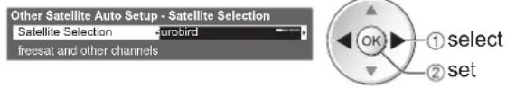 PANASONIC Viera TX-L32D28BW - Set all receivable digital satellite channels Auto Setup - 1
