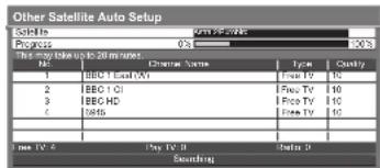 PANASONIC Viera TX-L32D28BW - Set all receivable digital satellite channels Auto Setup - 7